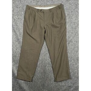 Lauren Ralph Lauren Men's Dress Pants Size 36 Brown Pleated Pockets Straight Leg